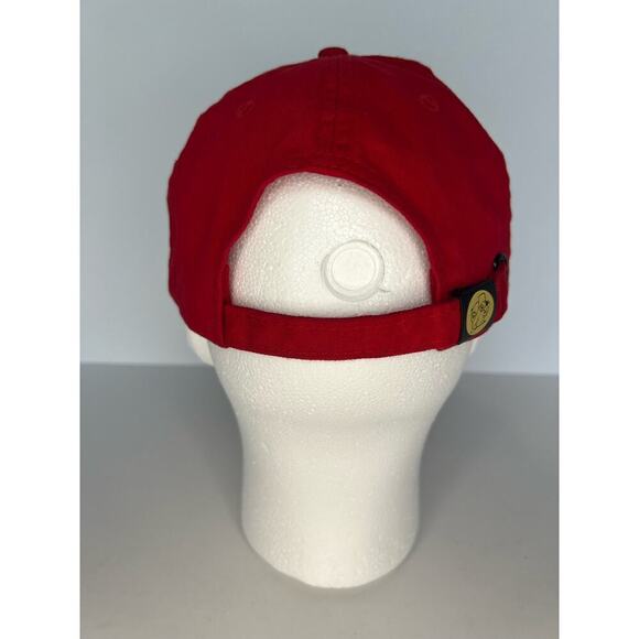 Buc-ee's Beaver Patch Ball Cap, Red & Yellow, Adjustable, Mascot - Picture 4 of 7